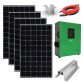 Off-grid saulės elektrinė vandens šildymui boileriuose 4x440W su GREEN BOOST 3kW ir konstrukcija