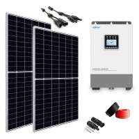 Off-grid saulės elektrinė buitiniam naudojimui 2x440W su Epever UP1000, 1kW