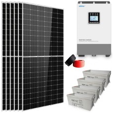 Off-grid saulės elektrinė buičiai 6x440W su 800Ah GEL kaupikliu, Epever UP5000, 5kW