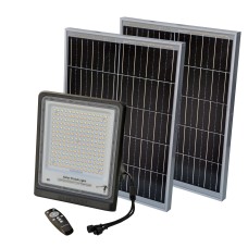 Autonominis LED šviestuvas LED ED200 (200W) + saulės modulis (2x25W)